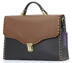 ABESS - ABESS Evrak Çanta , Özel Tasarım , El Yapımı , Lüks Hakiki Deri , A5437ST , Siyah / Taba ABESS - ABESS Evrak Çanta , Özel Tasarım , El Yapımı , Lüks Hakiki Deri , A5437ST , Siyah / Taba