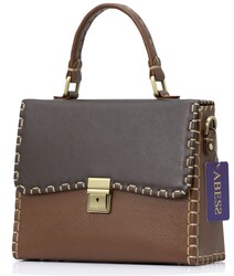 ABESS - ABESS Bayan Çanta , Özel Tasarım , El Yapımı , Lüks Hakiki Deri , A5442KT , Kahverengi / Taba ABESS - ABESS Bayan Çanta , Özel Tasarım , El Yapımı , Lüks Hakiki Deri , A5442KT , Kahverengi / Taba