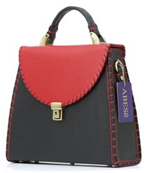 ABESS - ABESS Bayan Çanta , Özel Tasarım , El Yapımı , Lüks Hakiki Deri , A5461 , Siyah / Kırmızı ABESS - ABESS Bayan Çanta , Özel Tasarım , El Yapımı , Lüks Hakiki Deri , A5461 , Siyah / Kırmızı