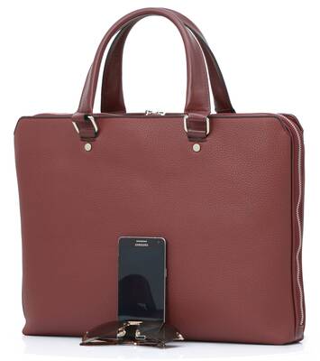 ABESS Evrak Çanta , Laptop Bölmeli Kaliteli Evrak Çantası , A5446RB , Bordo