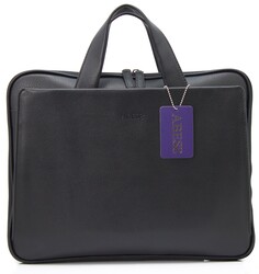 ABESS Evrak Çanta , Lüks Hakiki Deri Evrak Çantası , 14 inç Laptop Çantası , A5276S Siyah - Thumbnail