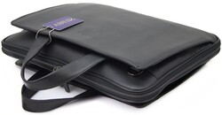 ABESS Evrak Çanta , Lüks Hakiki Deri Evrak Çantası , 14 inç Laptop Çantası , A5276S Siyah - Thumbnail