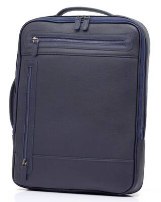 ABESS Laptop Çanta , Lüks Hakiki Deri Laptop Sırt Çantası , Siyah , A5605S