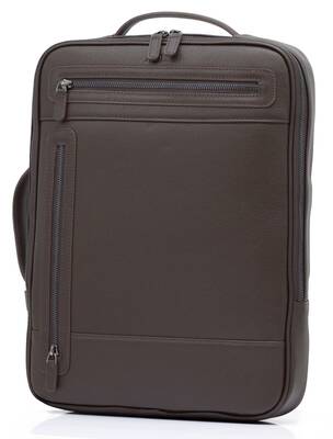 ABESS Laptop Çanta , Lüks Hakiki Deri Laptop Sırt Çantası , Taba , A5605T